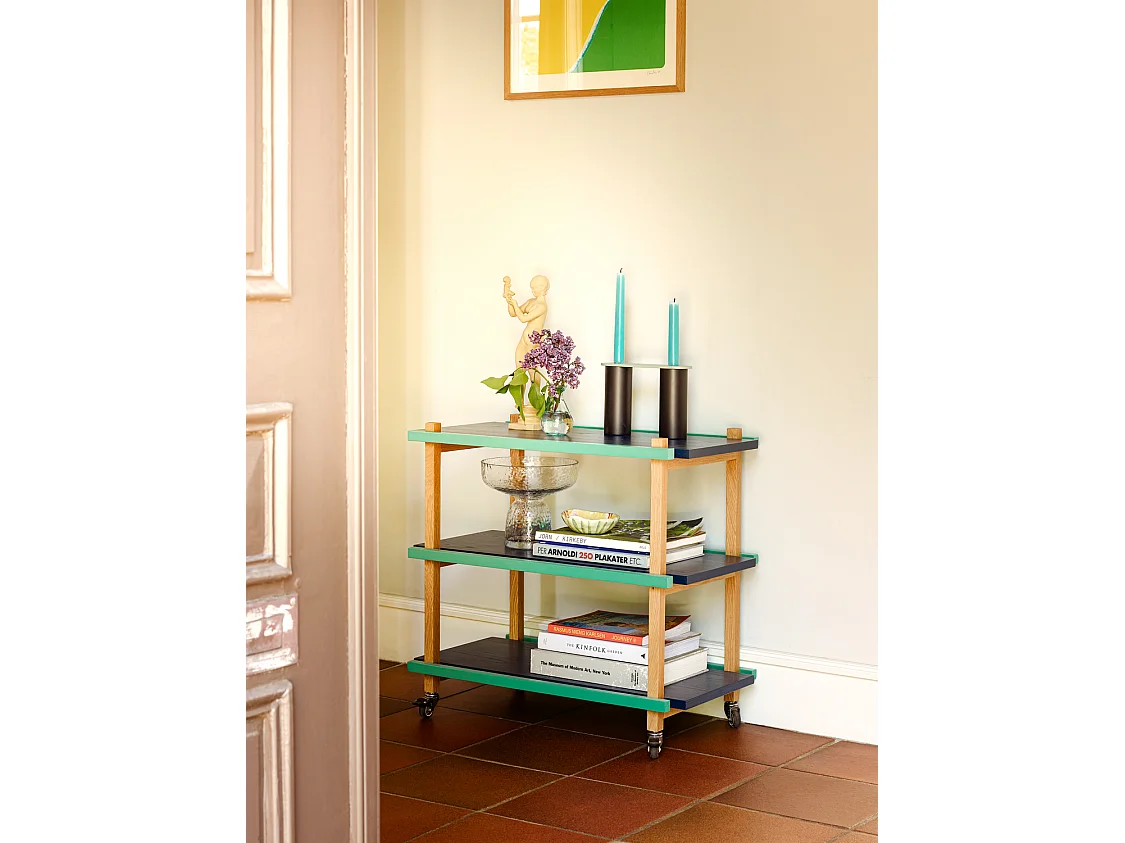 Hübsch Chariot Multicolore Bois CRAYON