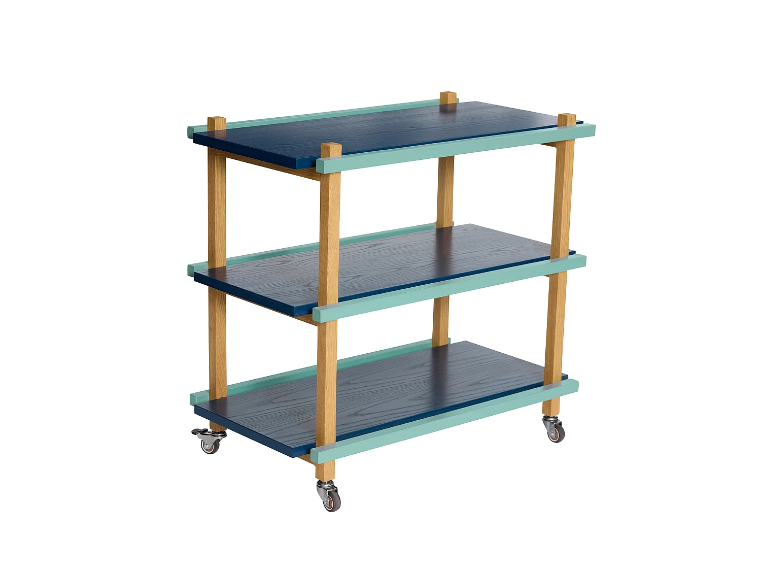 Hübsch Chariot Multicolore Bois CRAYON