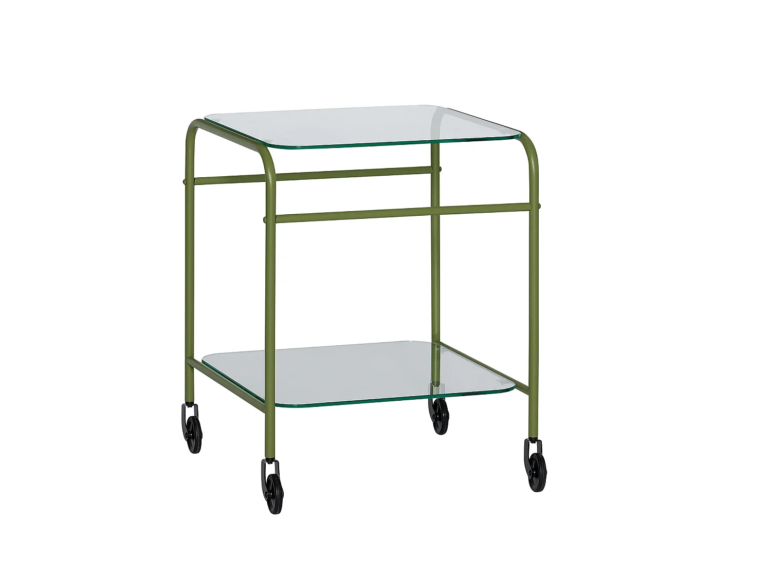 Hübsch Carrello Verde Vetro ZEPHYR