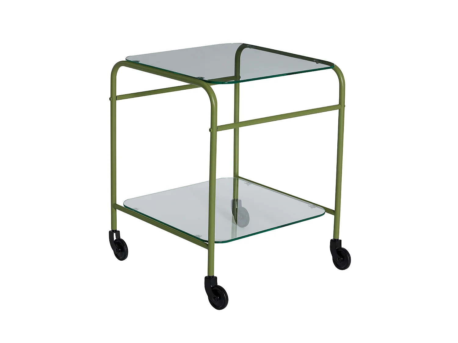 Hübsch Carrello Verde Vetro ZEPHYR