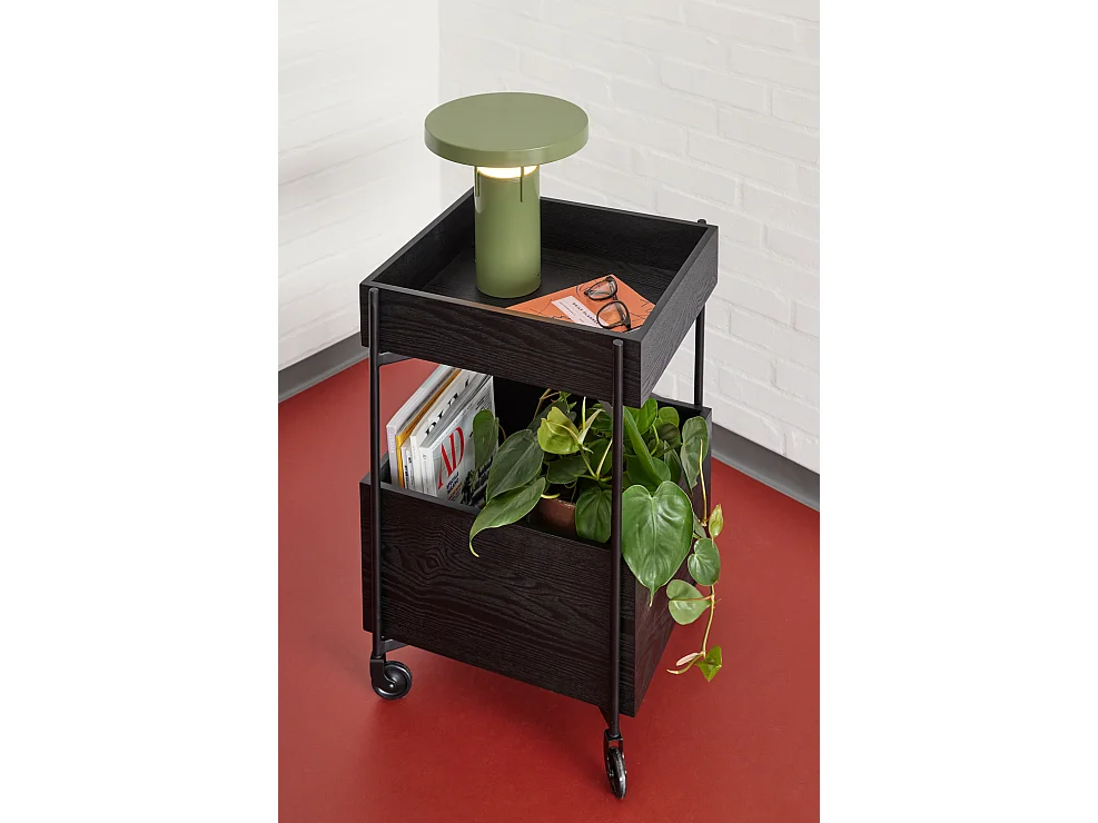 Hübsch Chariot de rangement Bois Noir FRESH