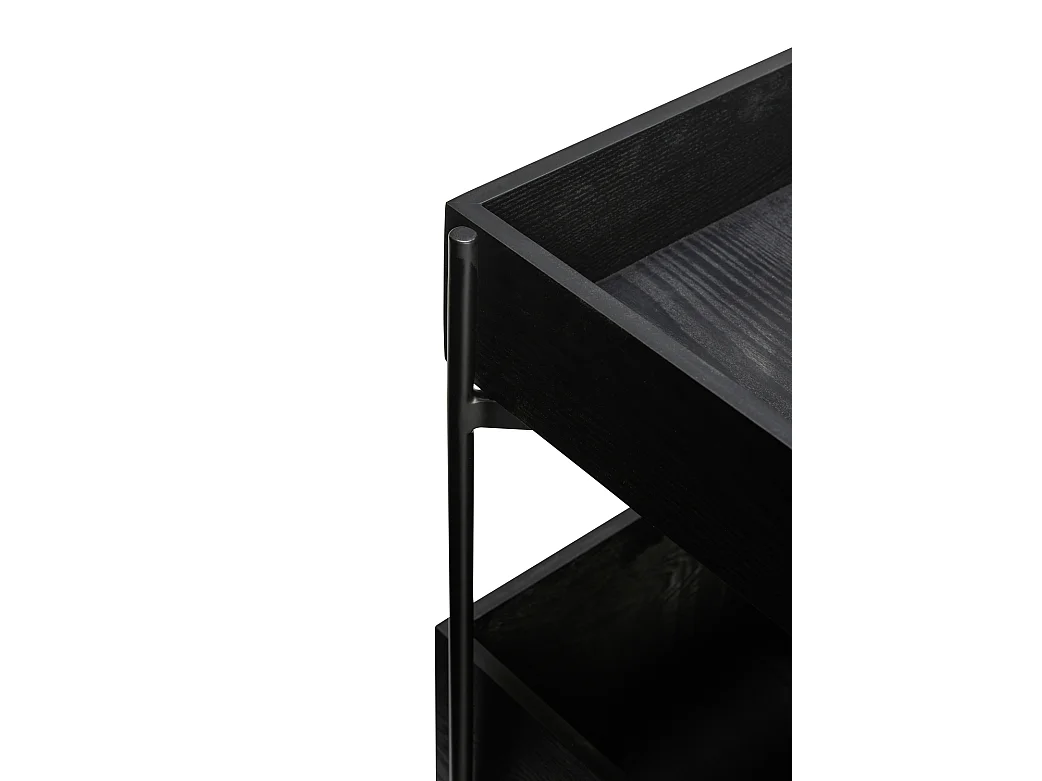 Hübsch Chariot de rangement Bois Noir FRESH
