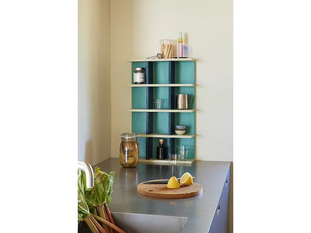 Hübsch Étagère Ash veneer Turquoise/blue/grey GALAXY