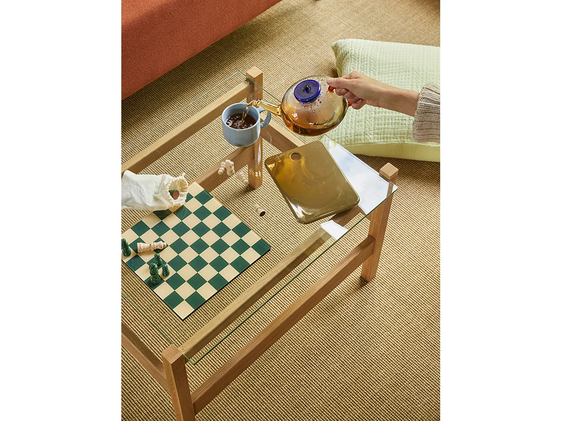 Hübsch Table d'Appoint Naturelle Chêne LEDGE