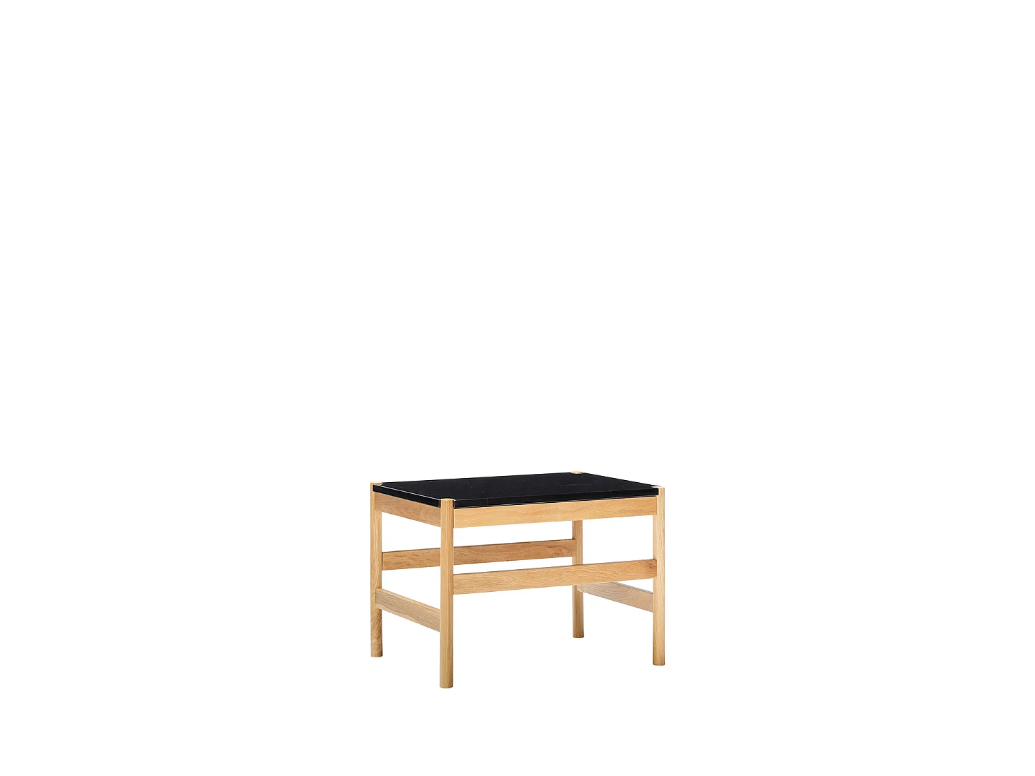 Hübsch Table d'appoint Marble Noir/Naturel RAW