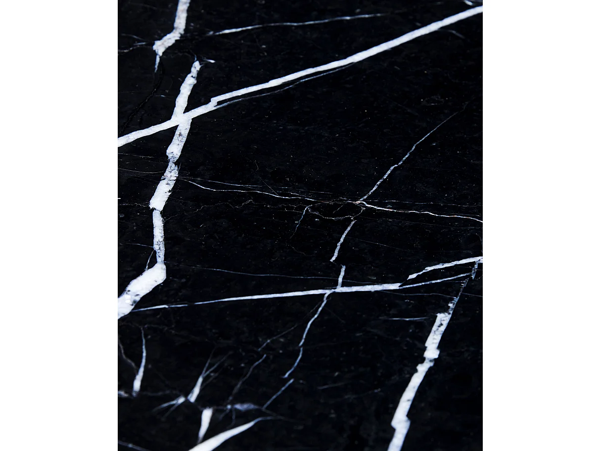 Hübsch Table d'appoint Marble Noir/Naturel RAW