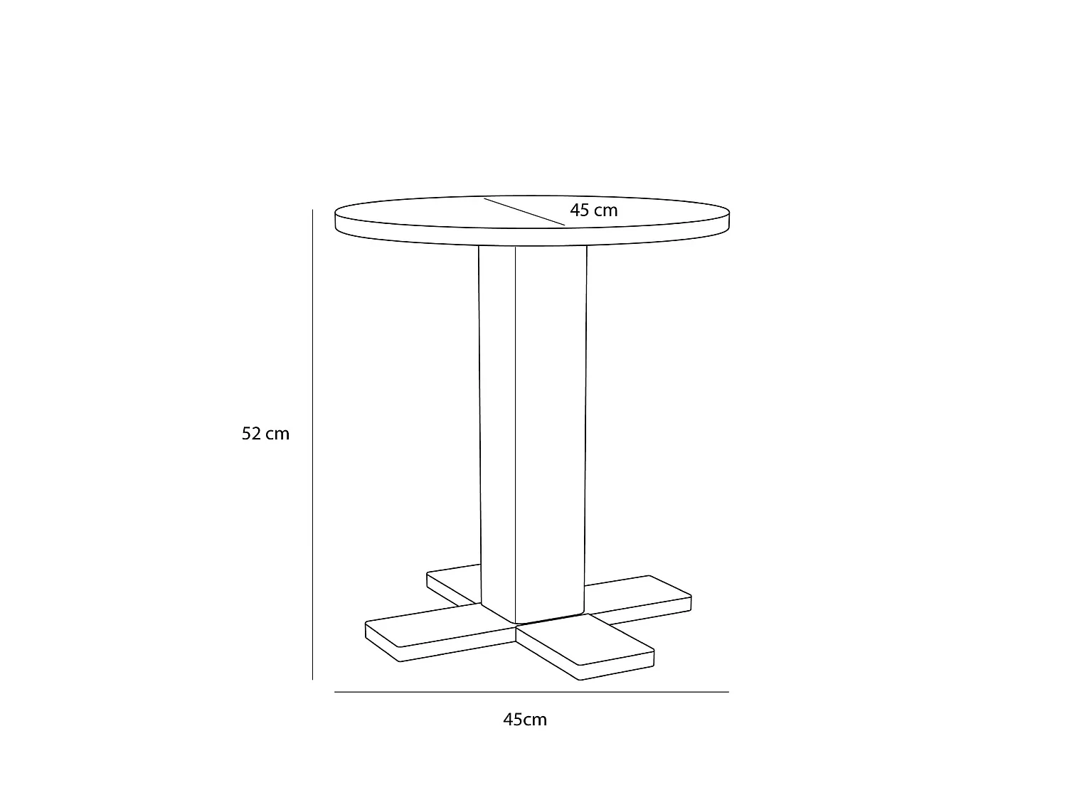 Hübsch Table d'Appoint Noir KO OHI
