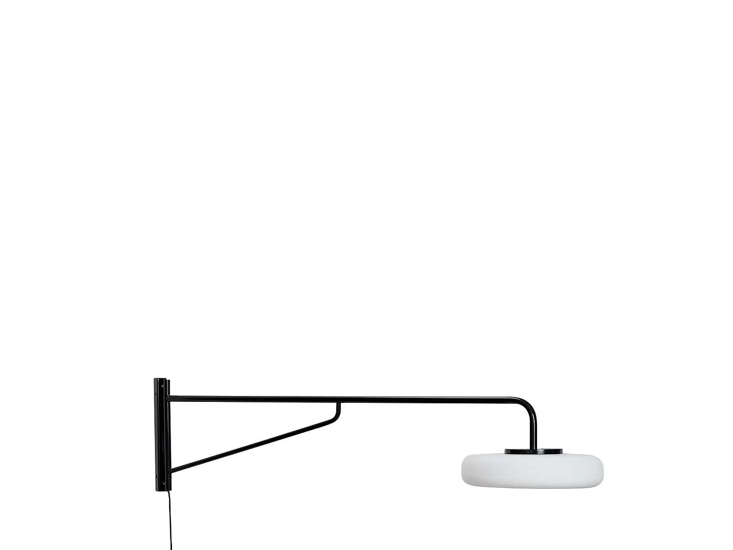 Hübsch Lampe Murale Noir Verre SWAY