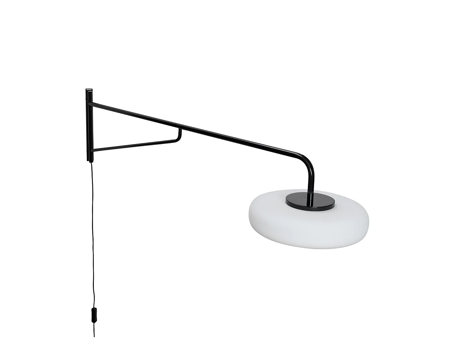 Hübsch Lampe Murale Noir Verre SWAY