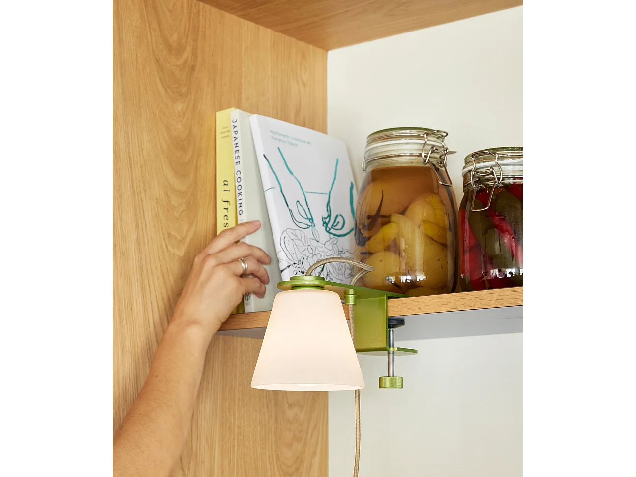 Hübsch Applique Murale Verre Métallique Vert LURE
