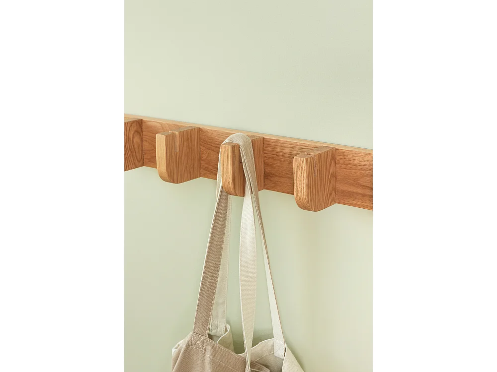 Hübsch Porte-manteaux 8 Crochets Large Bois Naturel NOMAD