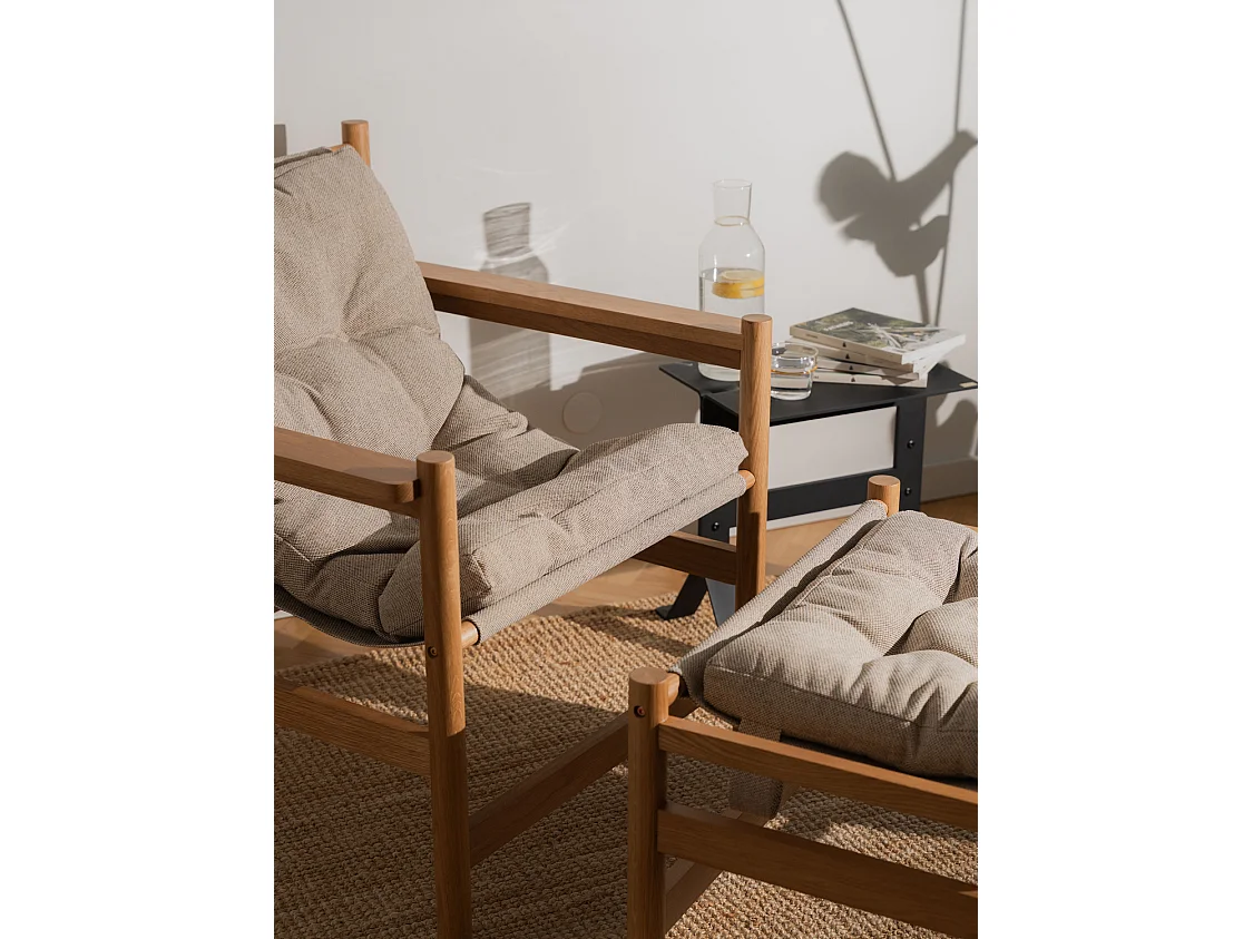 Hübsch Fauteuil Heritage Natural Beige Oak