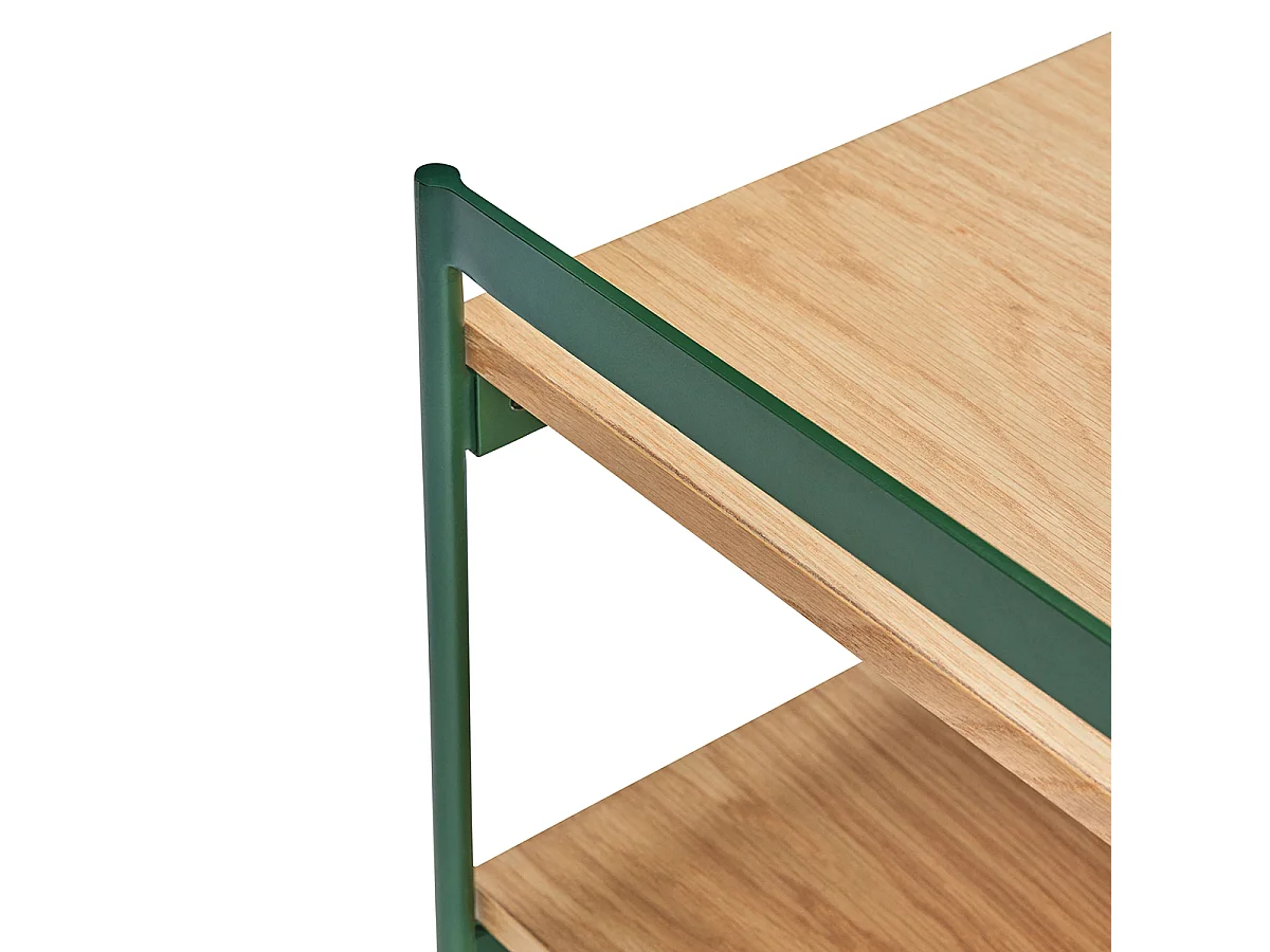 Hübsch Table d'Appoint Jaunty  Green/Natural Chêne
