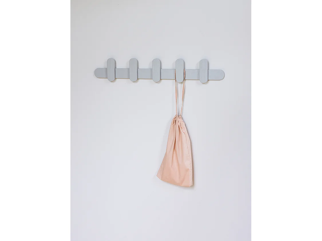 Hübsch Porte-manteau Merry Bois Clair Gris clair