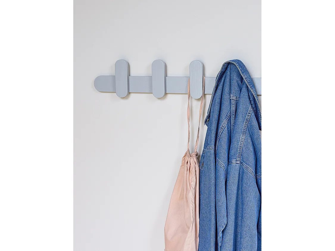 Hübsch Porte-manteau Merry Bois Clair Gris clair