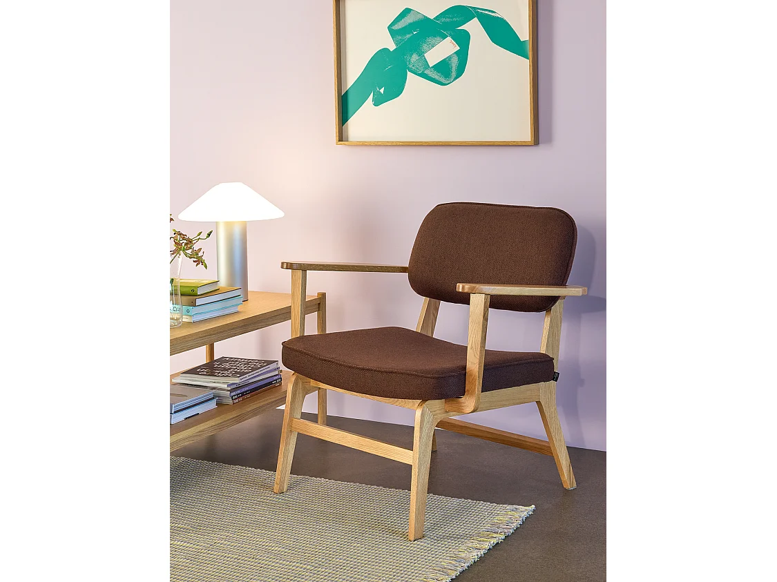 Hübsch Fauteuil Haze Chêne Brun foncé
