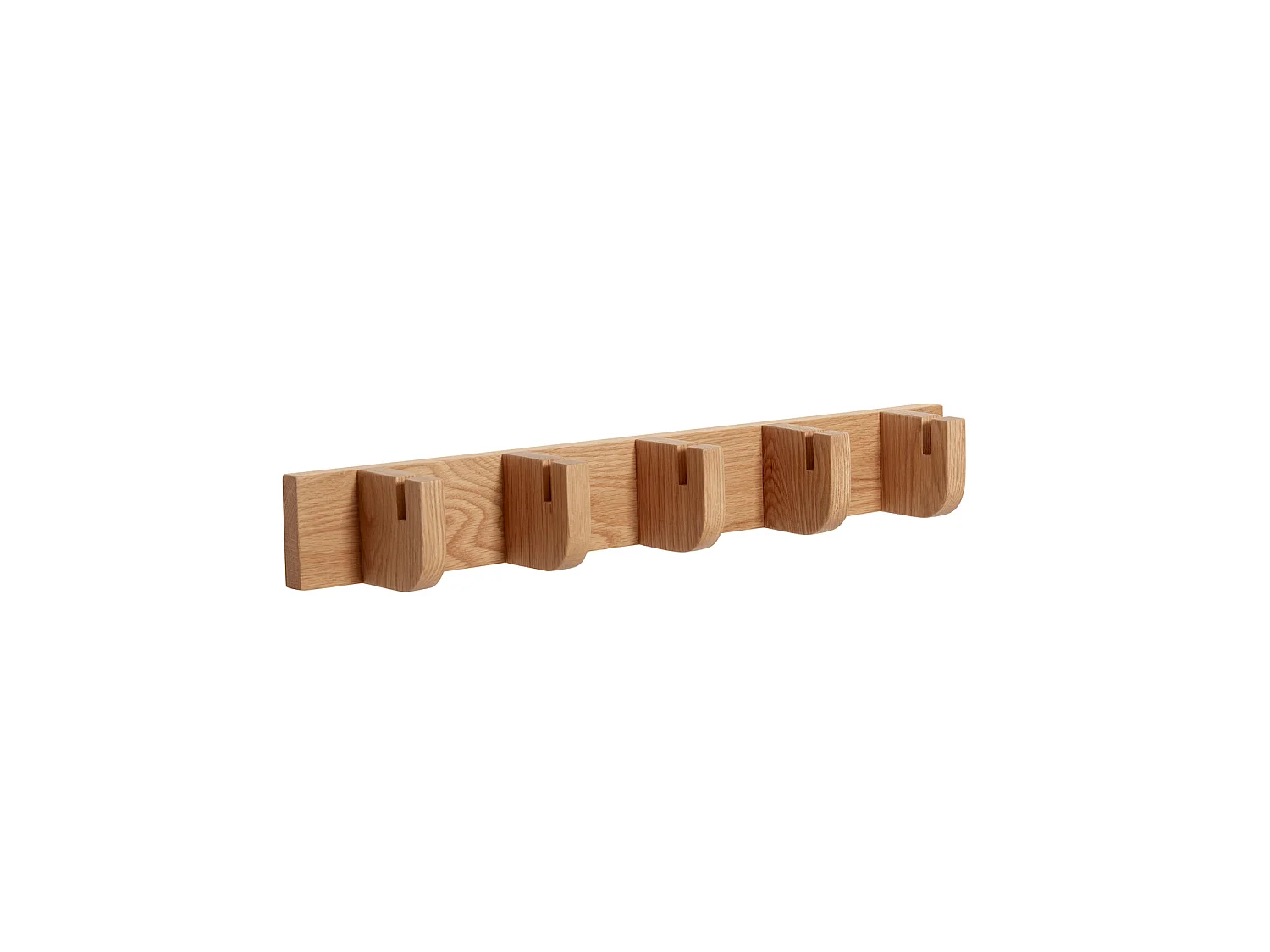 Hübsch Porte-manteaux 5 crochets Petit Bois naturel NOMAD