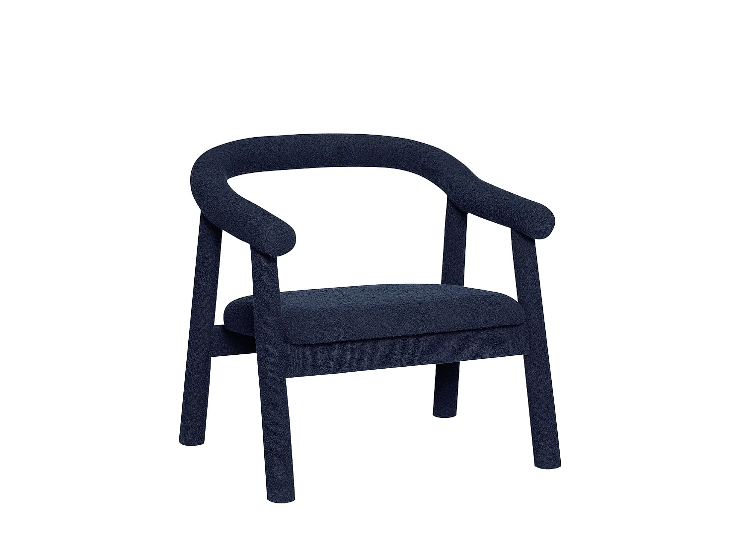 Hübsch Fauteuil lounge Dark Blue OULI