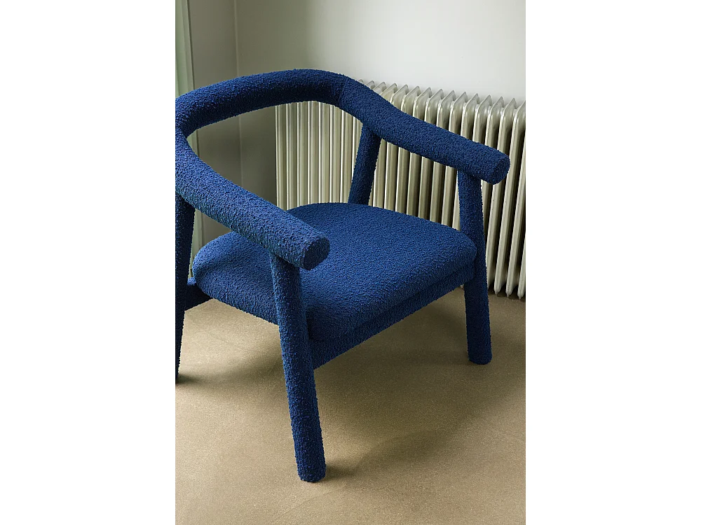 Hübsch Fauteuil lounge Dark Blue OULI
