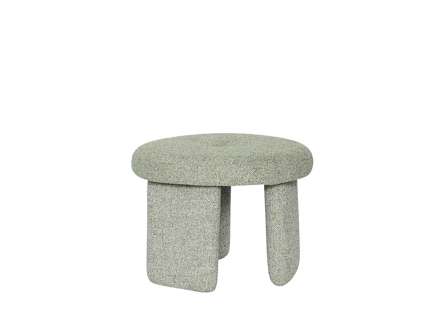 Hübsch Pouffe Rond Petit Bois Vert clair ROCCO