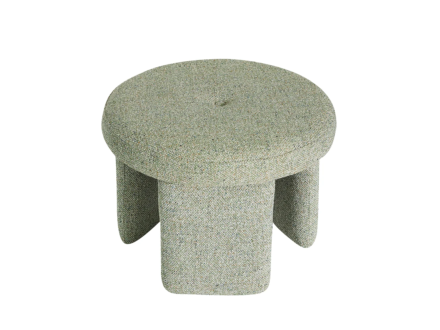 Hübsch Pouffe Rond Petit Bois Vert clair ROCCO