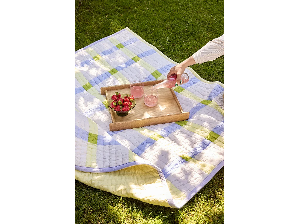 Hübsch Plaid Algodão Amarelo TENTO