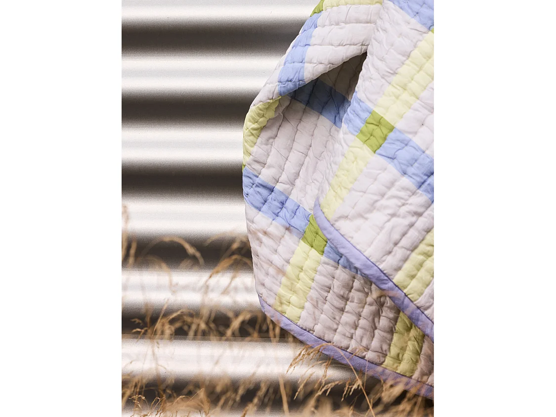 Hübsch Plaid Algodão Amarelo TENTO