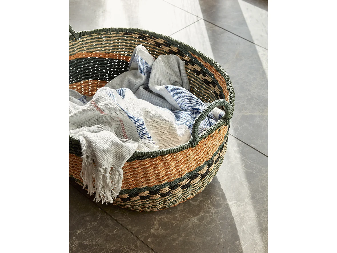 Hübsch Plaid Algodão 140x200cm Azul/Branco SHELL