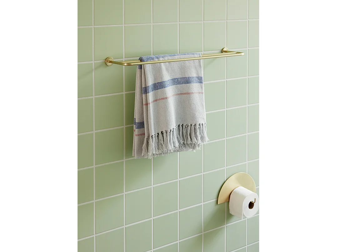 Hübsch Plaid Algodão 140x200cm Azul/Branco SHELL