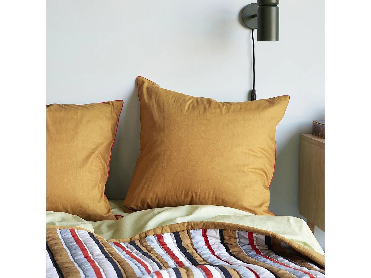Hübsch Plaid Rayé Cotton Ochre/Multicolour PAVILION