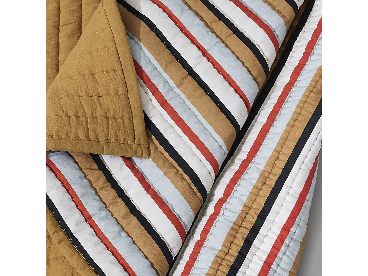 Hübsch Plaid Rayé Cotton Ochre/Multicolour PAVILION