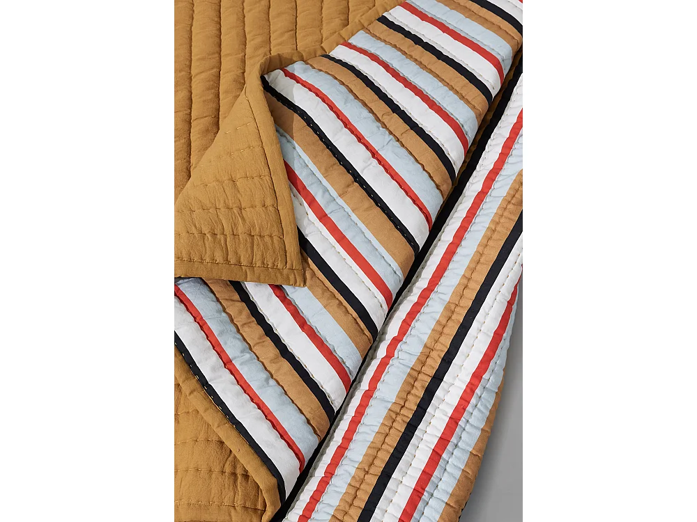 Hübsch Plaid Rayé Cotton Ochre/Multicolour PAVILION