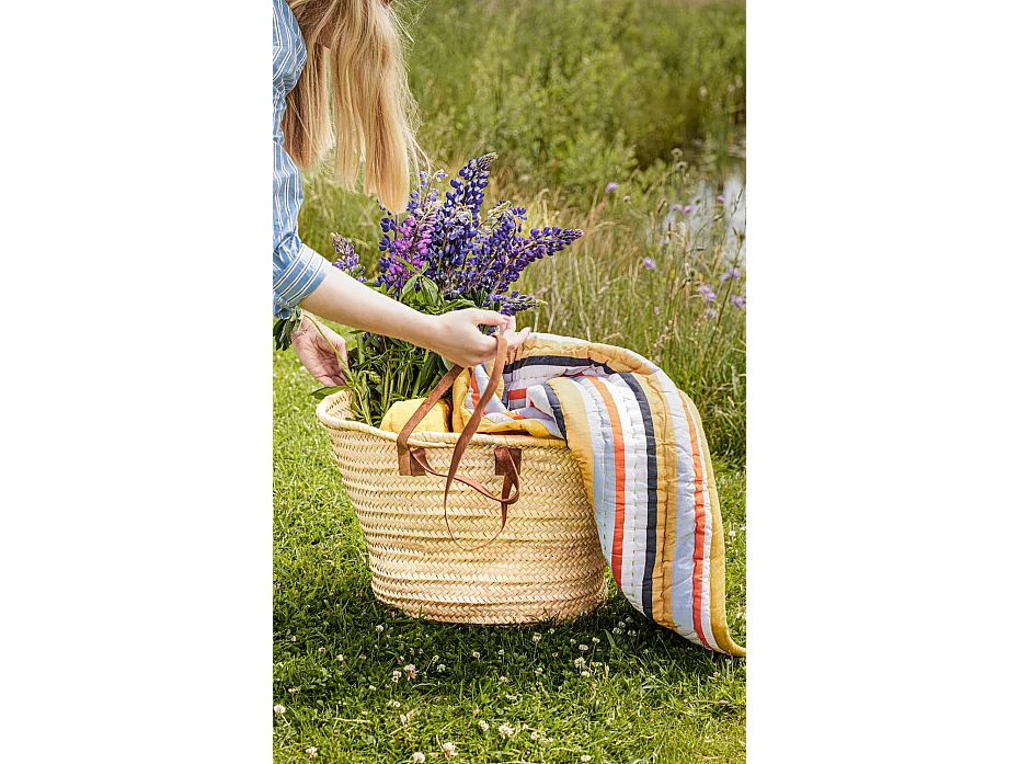 Hübsch Plaid Rayé Cotton Ochre/Multicolour PAVILION