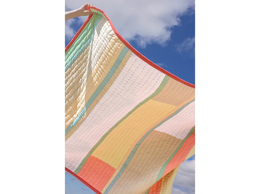 Hübsch Plaid Block Coral/Multicolour PAVILION