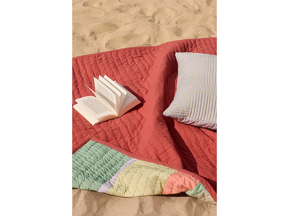 Hübsch Plaid Block Coral/Multicolour PAVILION