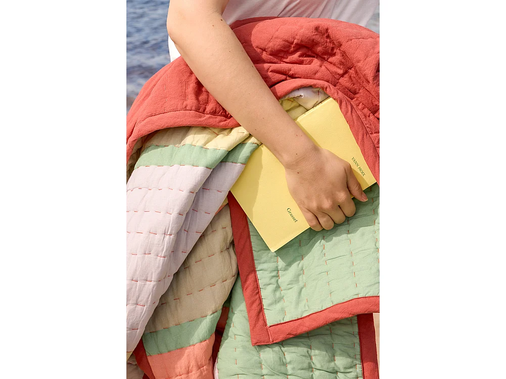 Hübsch Plaid Block Coral/Multicolour PAVILION