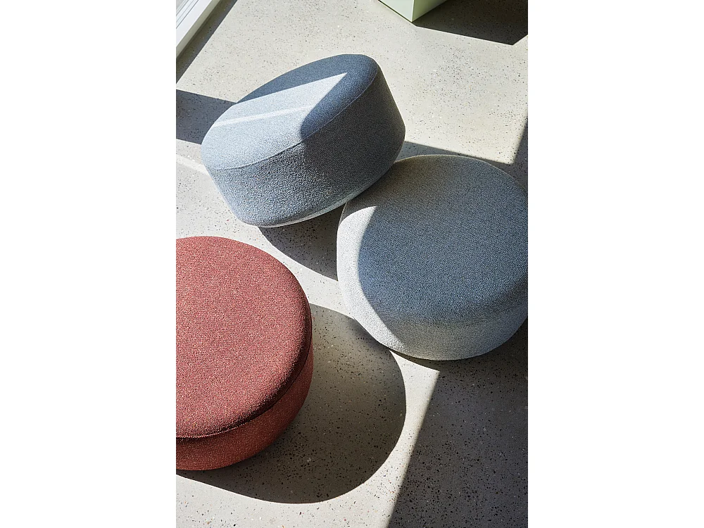 Hübsch Pouffe Large Polyester Vert clair MARSHMELLOW