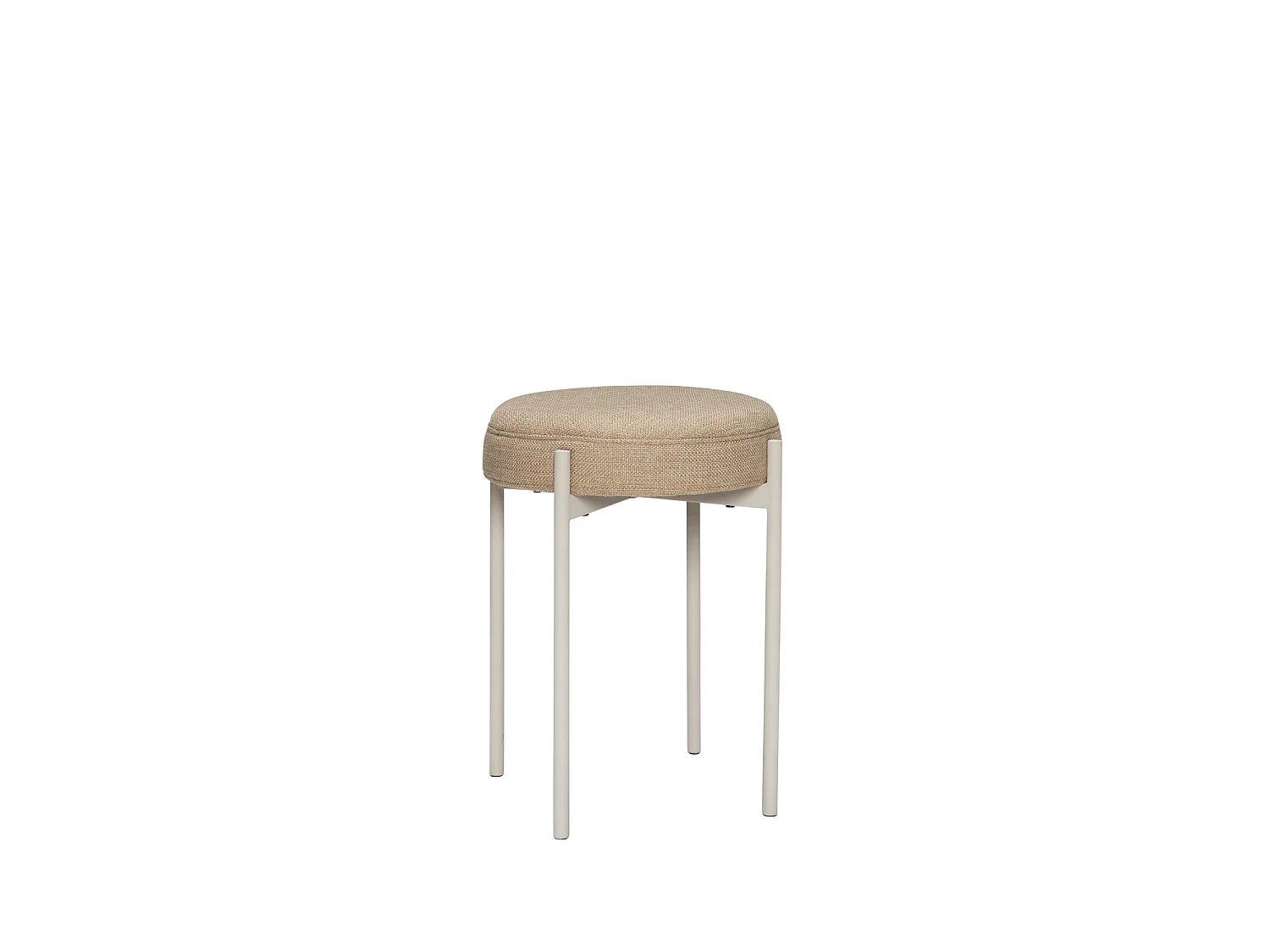 Hübsch Sgabello Silo Beige Acrilico