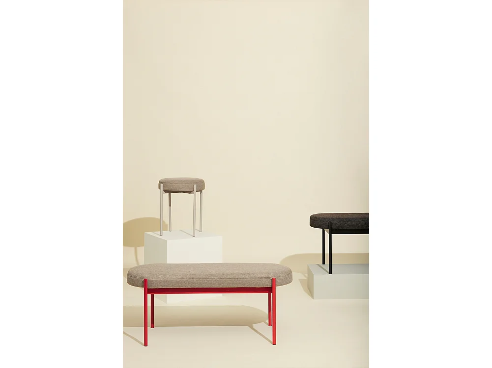 Hübsch Sgabello Silo Beige Acrilico