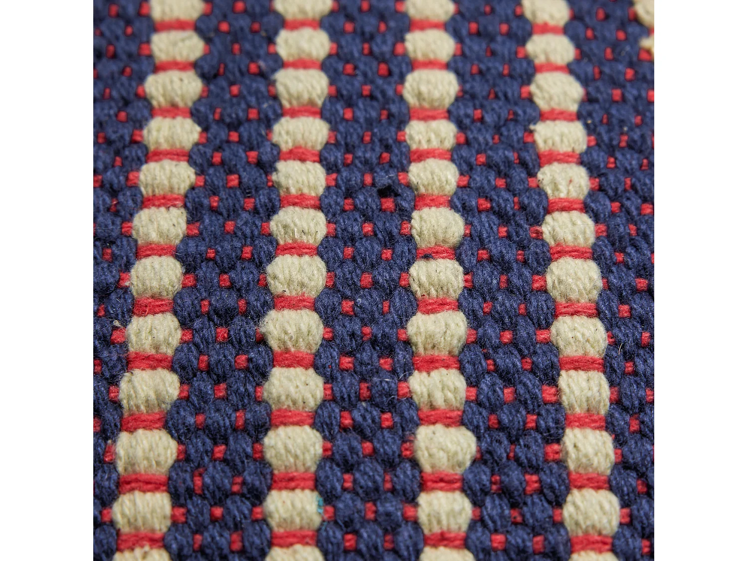 Hübsch Pouf Cotton Bleu/Multicolore MOCHI