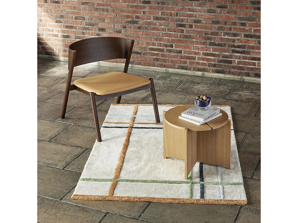 Hübsch Tapis Beige/Multicolore Viscose FLUFFY