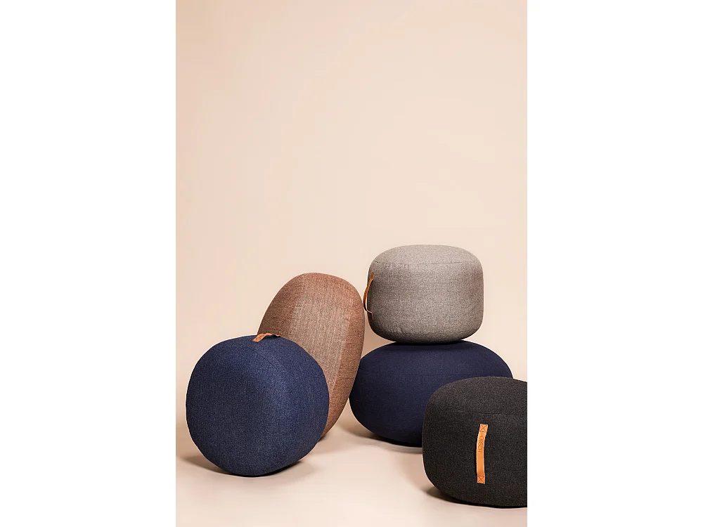 Hübsch Pouf Ø70 Legno Marrone MOCHI