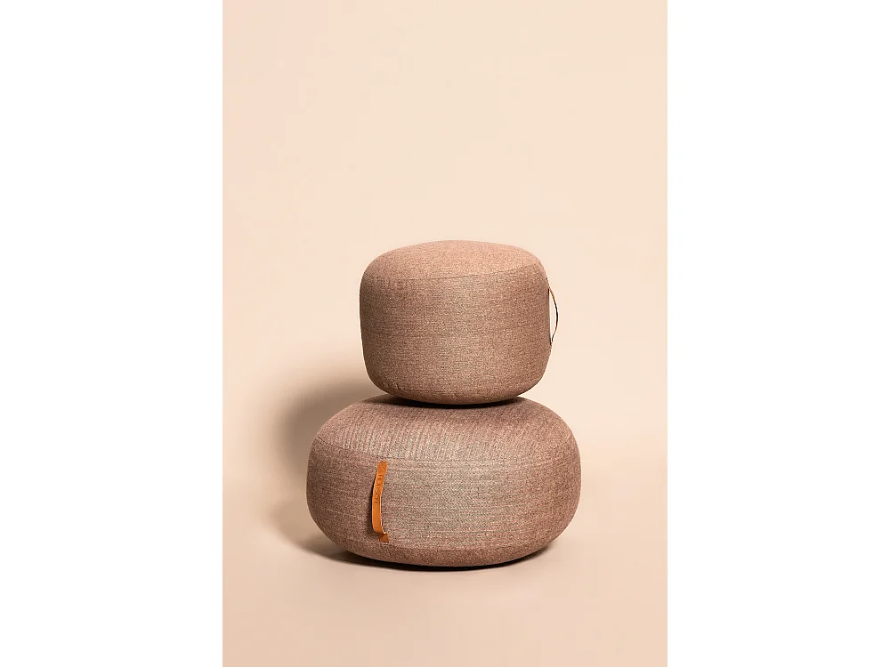 Hübsch Pouf Ø70 Legno Marrone MOCHI