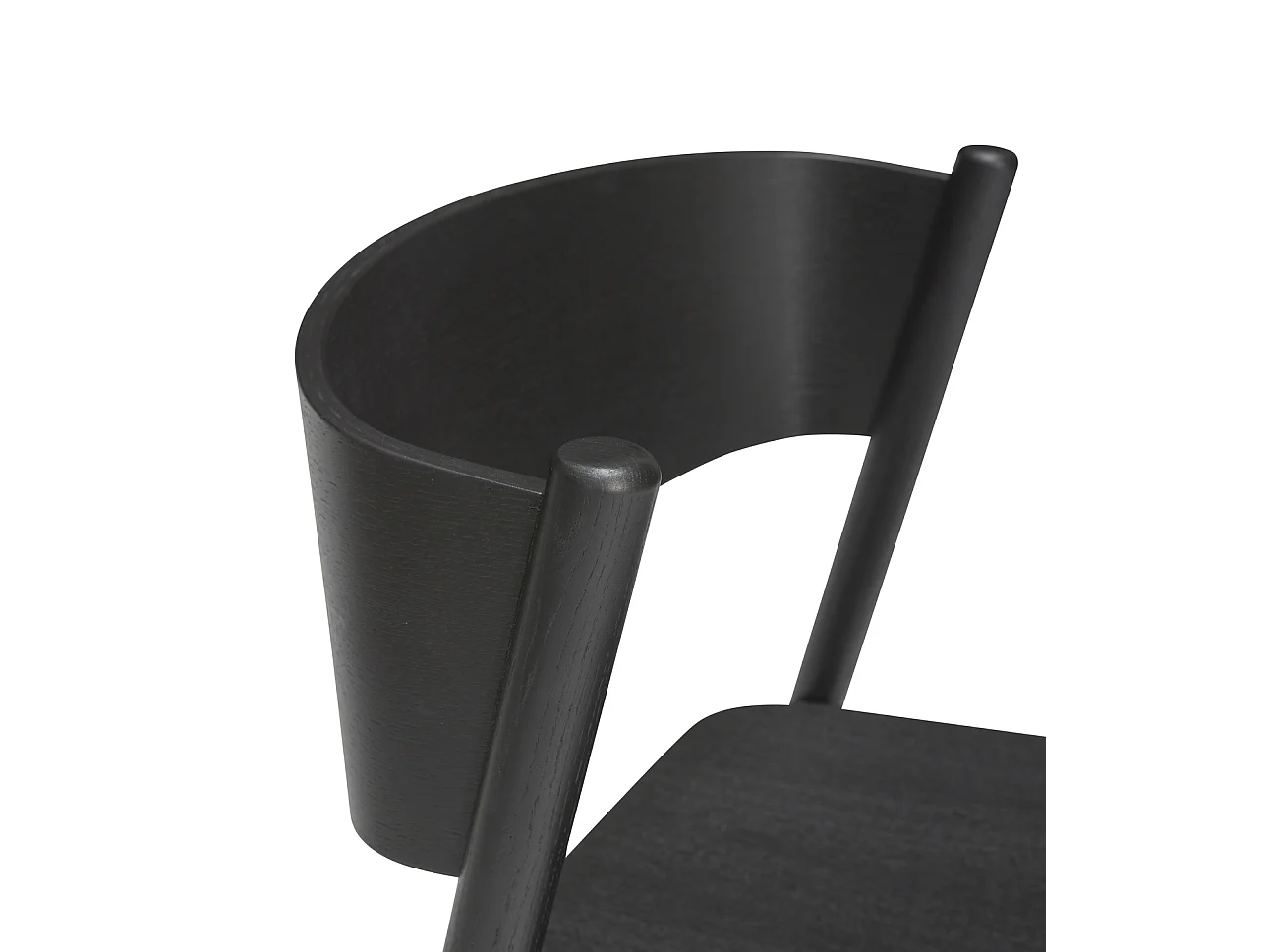 Hübsch Taburete de bar Madera Negro OBLIQUE
