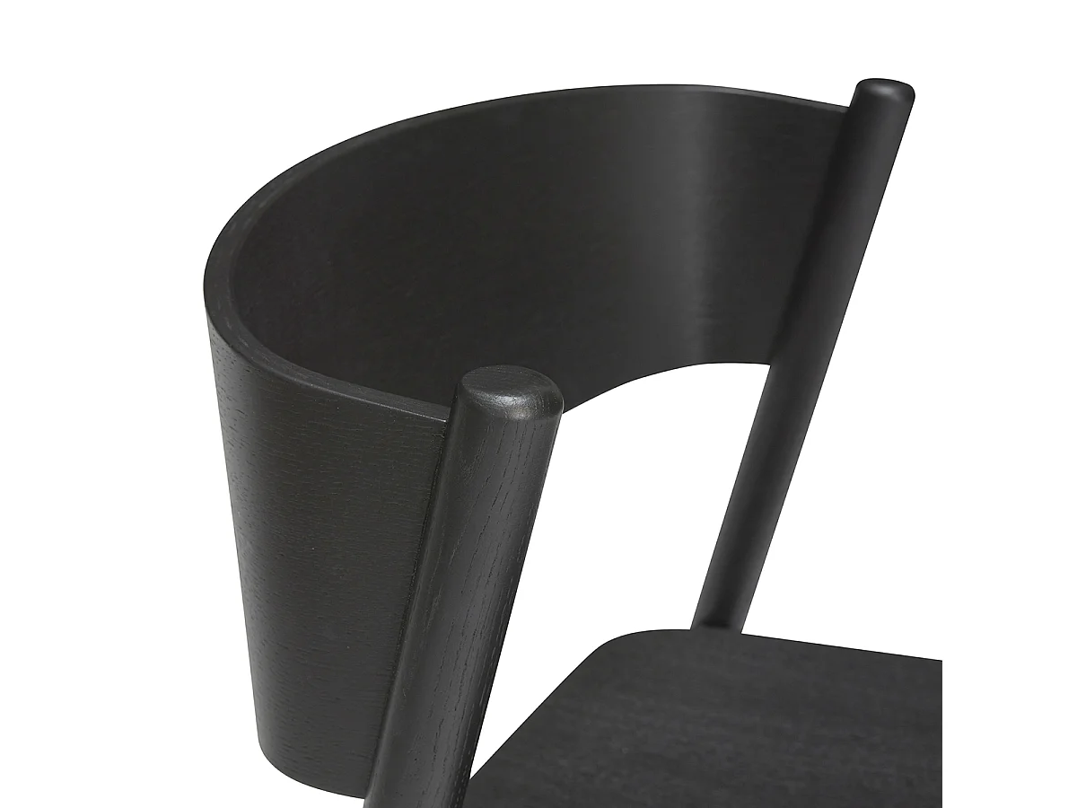 Hübsch Taburete de bar Madera Negro OBLIQUE
