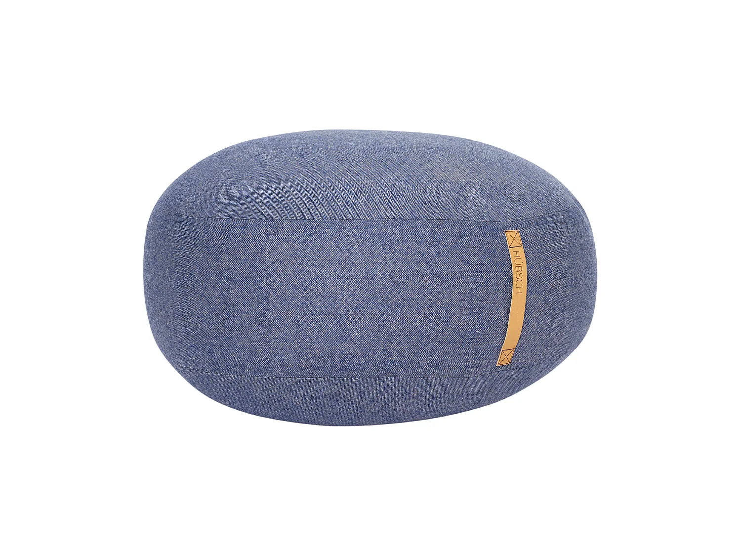 Hübsch Pouf Ø70 Bois Bleu MOCHI
