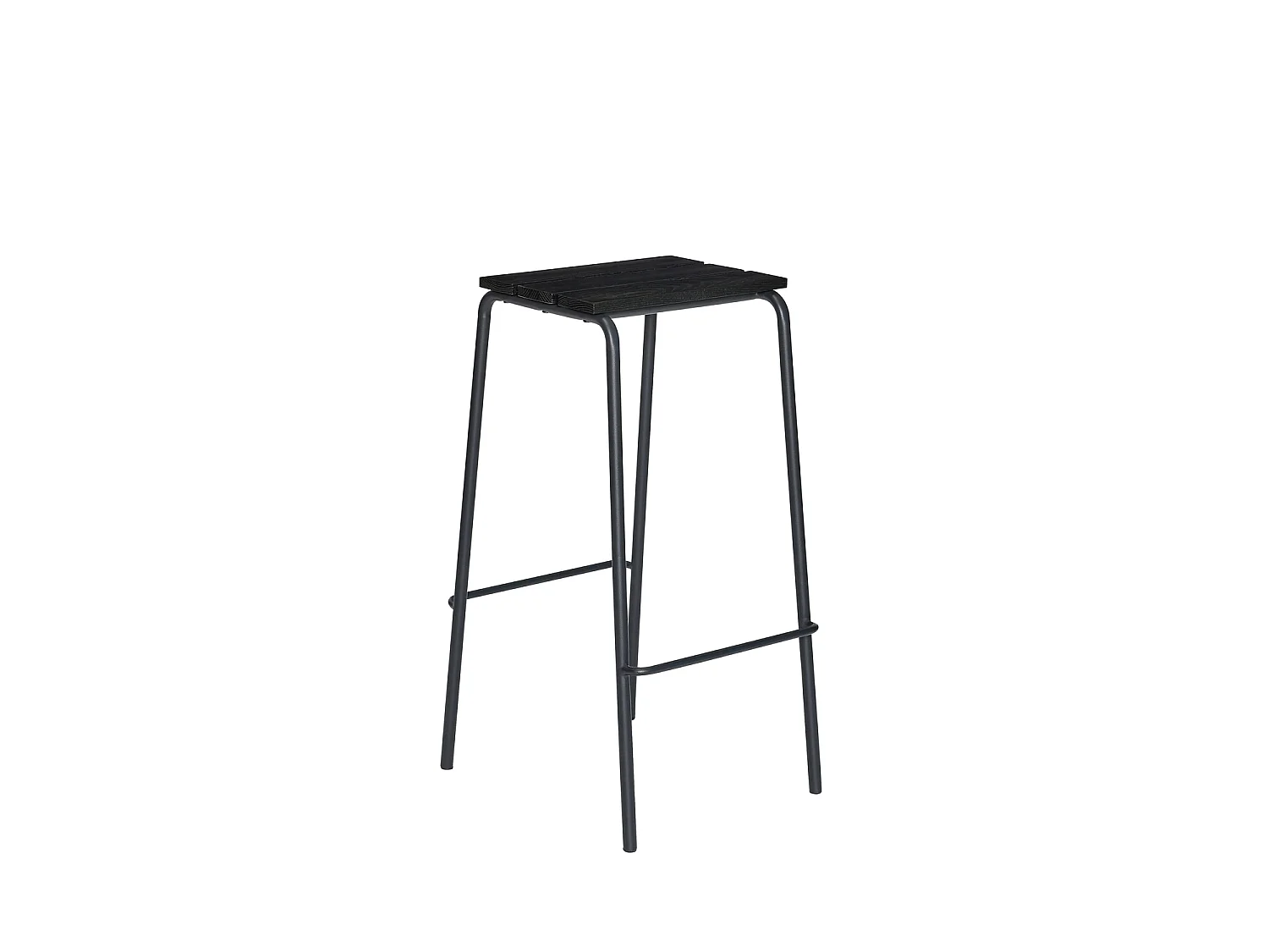 Hübsch Taburete de Bar Alto Ash Madera Negro STILT