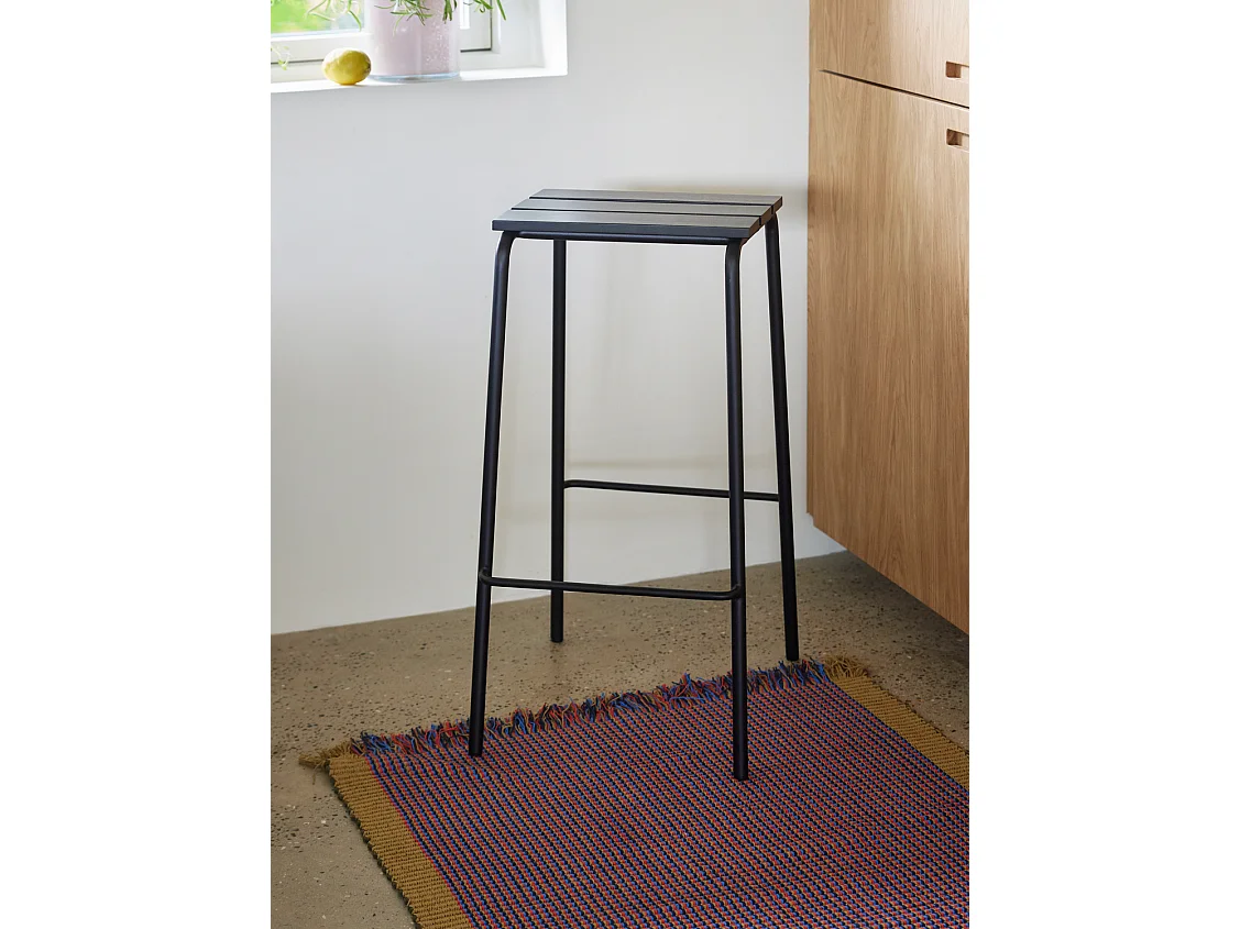 Hübsch Taburete de Bar Alto Ash Madera Negro STILT
