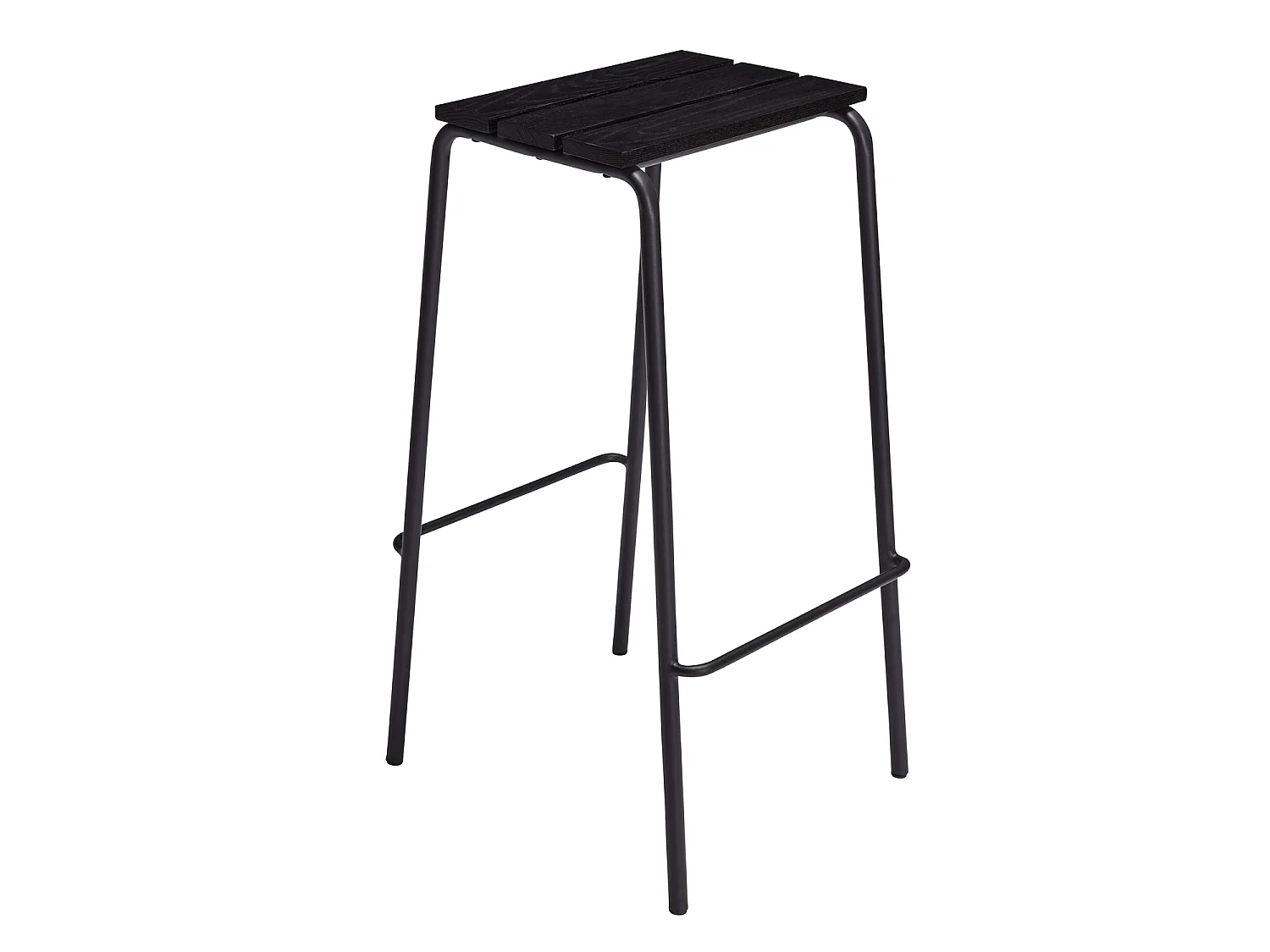 Hübsch Taburete de Bar Alto Ash Madera Negro STILT