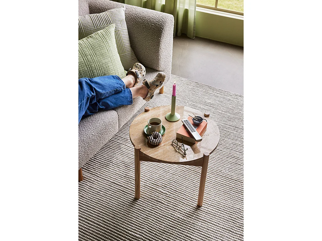 Hübsch Tapis Grand 200 x 300 cm Coton Gris/Blanc POPPY